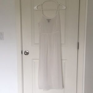 See thru white midi dresss